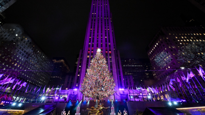 El Rockefeller Center de Nueva York encendió su árbol de Navidad