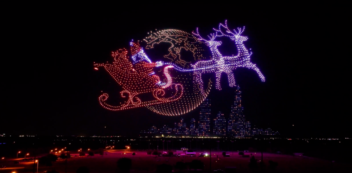 Lake Eola Park ilumina la Navidad con un show de drones