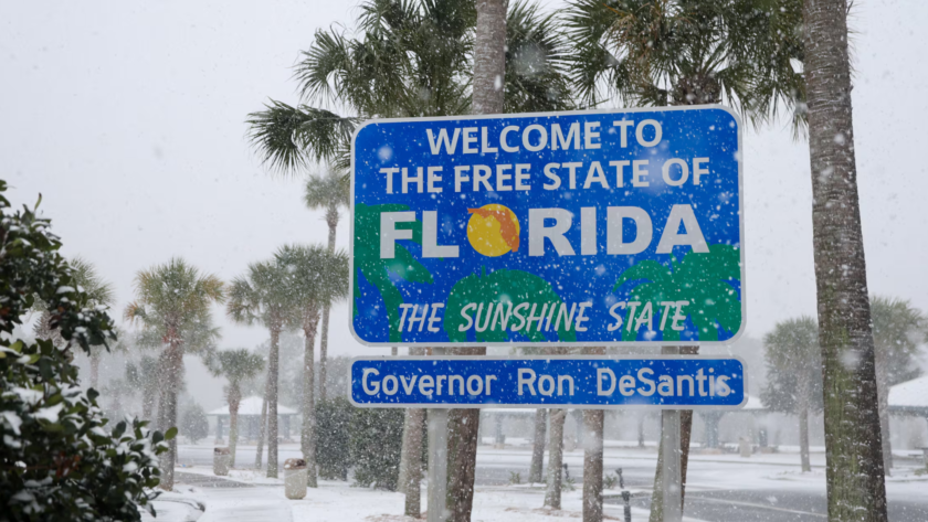 Tormenta invernal dejó históricas caídas de nieve en Florida